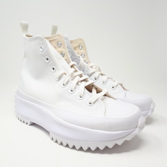 NEW Converse Run Star Hike Hi All White Platform Shoe Sneaker Women's Size 7.5-9 - Picture 3 of 9